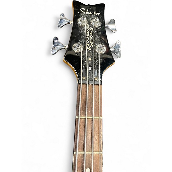 Used Schecter Guitar Research Stiletto Deluxe 4 String Brown Electric Bass Guitar