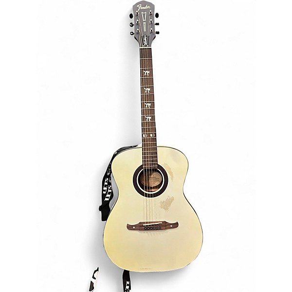 Used Fender Tim Armstrong Hellcat silver Acoustic Electric Guitar