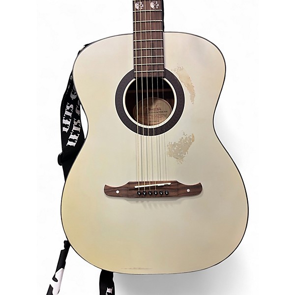 Used Fender Tim Armstrong Hellcat silver Acoustic Electric Guitar