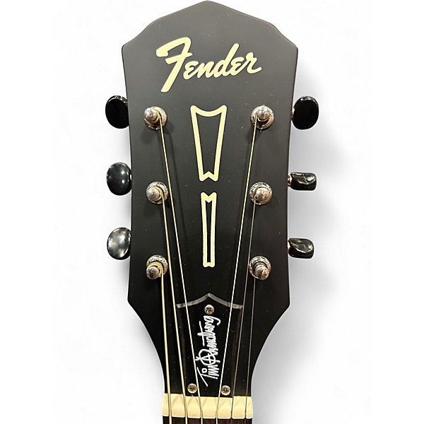Used Fender Tim Armstrong Hellcat silver Acoustic Electric Guitar