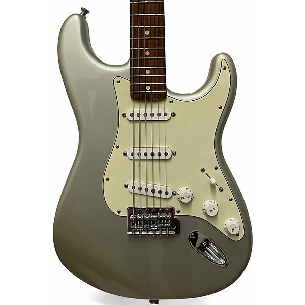 Used Fender Standard Stratocaster Metallic Silver Solid Body Electric Guitar