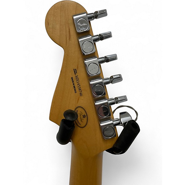 Used Fender Standard Stratocaster Metallic Silver Solid Body Electric Guitar