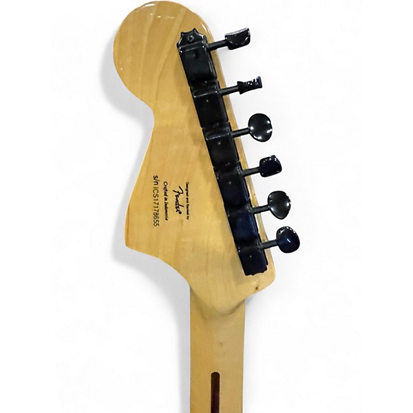 Used 2017 Squier Vintage Modified Baritone Jazzmaster BLACK Solid Body Electric Guitar