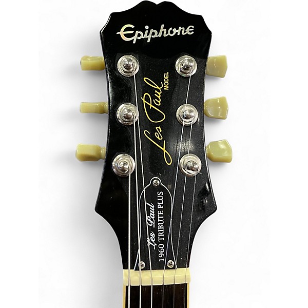 Used Epiphone Les Paul 1960 Tribute Plus Black Cherry Solid Body Electric Guitar