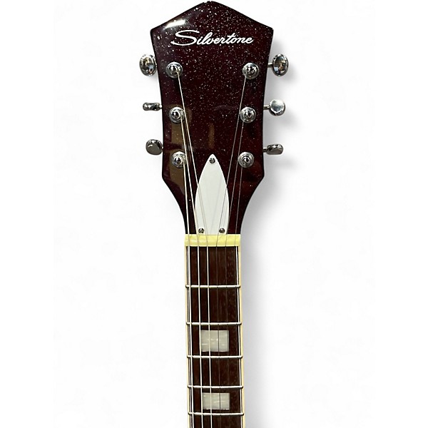 Used Silvertone 1423 RSFB Redburst Solid Body Electric Guitar