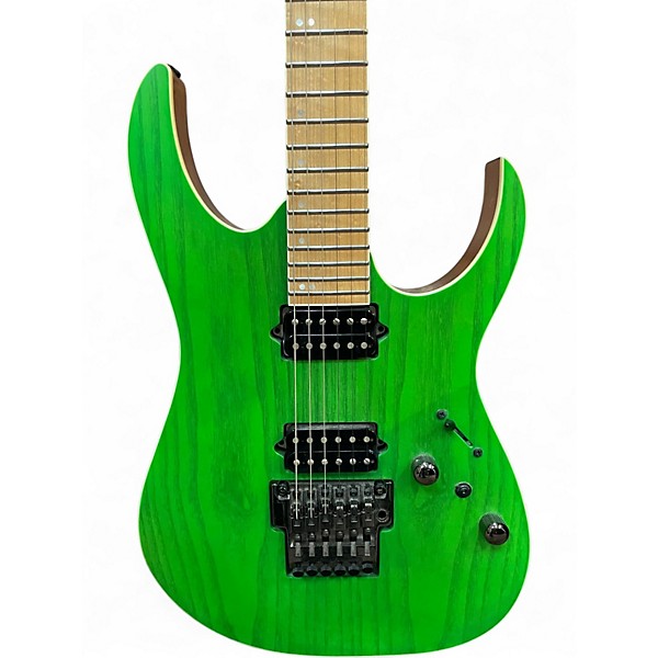 Used Ibanez RGR5220M Transparent Forrest Green Solid Body Electric Guitar