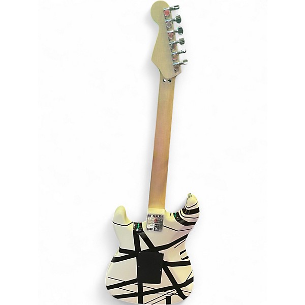 Used EVH Striped Series Black and White Solid Body Electric Guitar