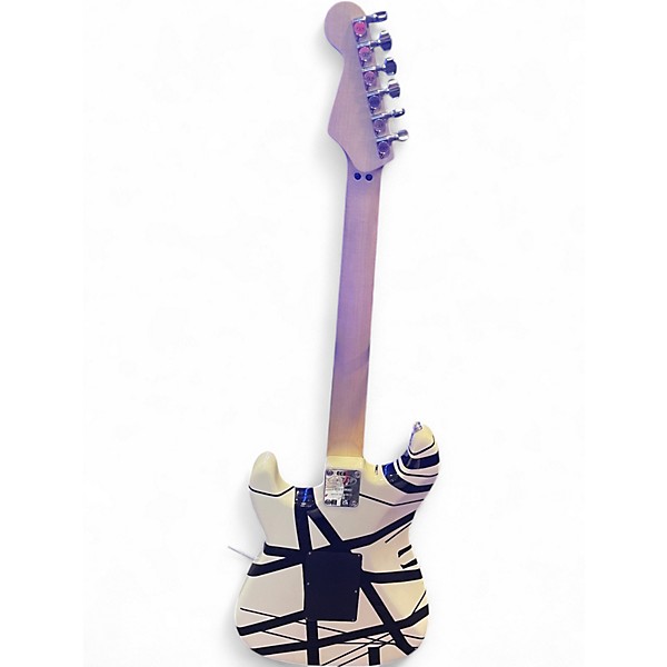 Used EVH Striped Series Black and White Solid Body Electric Guitar