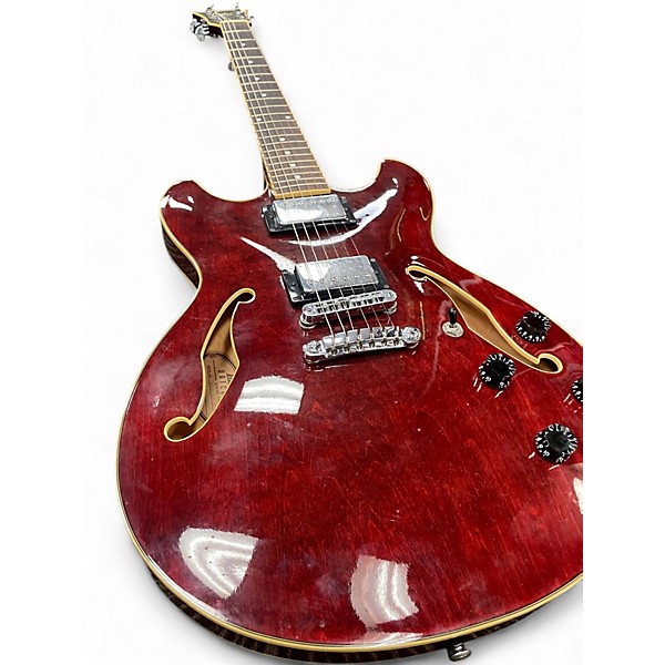 Used Ibanez AS73 Artcore Trans Red Hollow Body Electric Guitar
