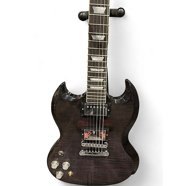 Used Gibson SG Modern Left Handed Trans Black Solid Body Electric Guitar