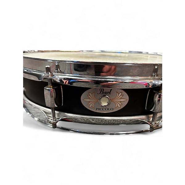 Used Pearl 13in Piccolo Steel Snare Drum Black Drum