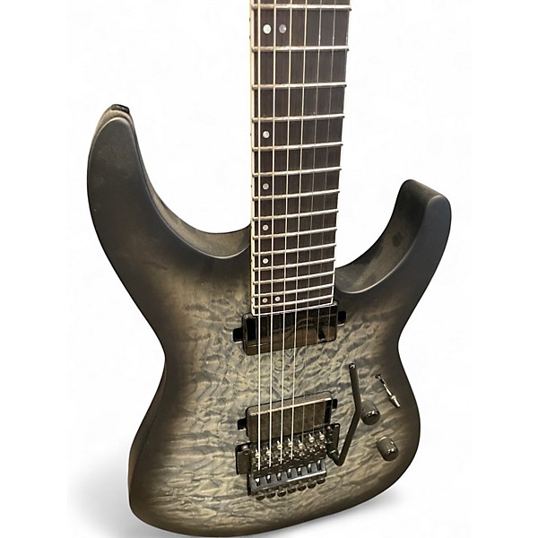 Used ESP LTD M1007B 7 String Charcoal Burst Satin Solid Body Electric Guitar