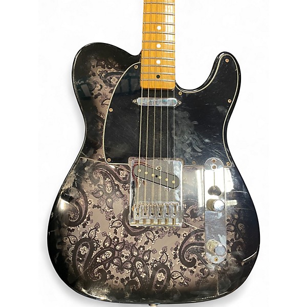 Used Fender Standard Telecaster BLACK PAISLEY Solid Body Electric Guitar