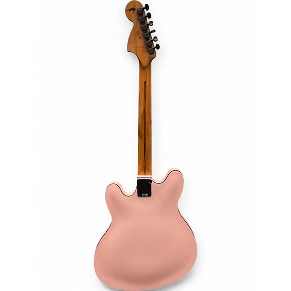 Used Fender Tom Delonge Stratocaster satin shell pink Hollow Body Electric Guitar
