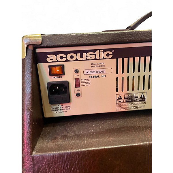 Used Acoustic A1000 2x50W Stereo Acoustic Guitar Combo Amp