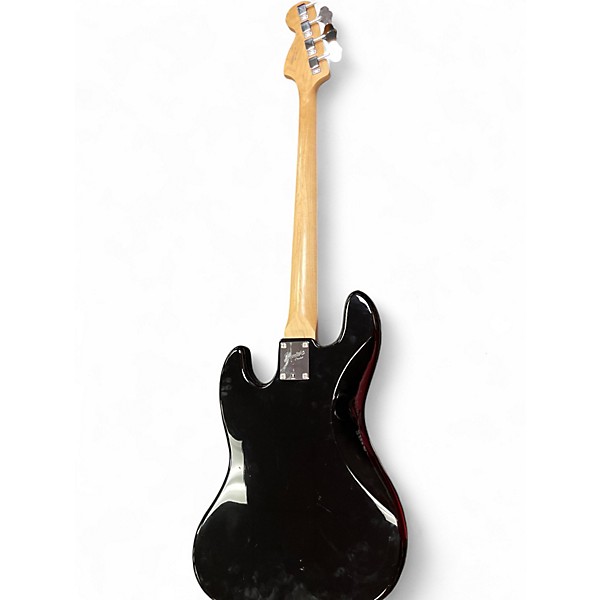 Used Squier Affinity Jazz Bass Black and White Electric Bass Guitar