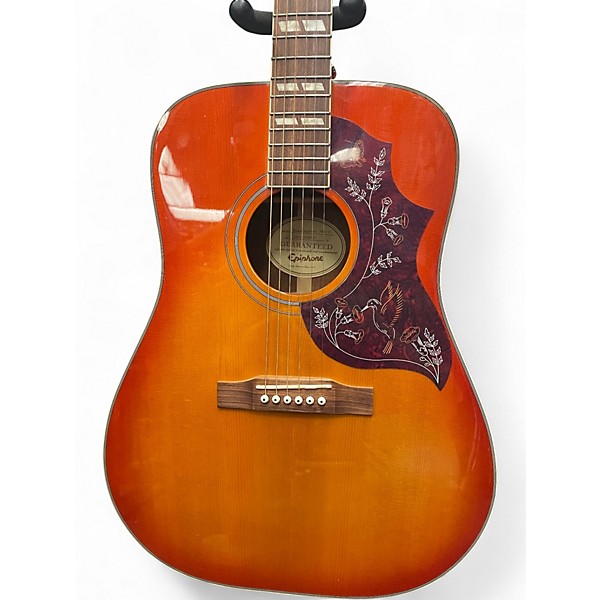 Used Epiphone Hummingbird Pro Faded Heritage Cherry Sunburst Acoustic Electric Guitar