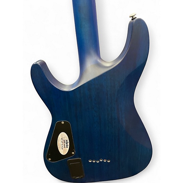 Used Schecter Guitar Research C1 Platinum TRANSPARENT MIDNIGHT BLUE Solid Body Electric Guitar