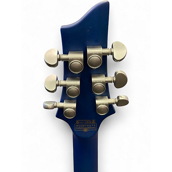 Used Schecter Guitar Research C1 Platinum TRANSPARENT MIDNIGHT BLUE Solid Body Electric Guitar