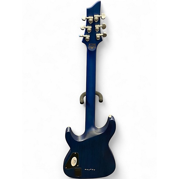 Used Schecter Guitar Research C1 Platinum TRANSPARENT MIDNIGHT BLUE Solid Body Electric Guitar