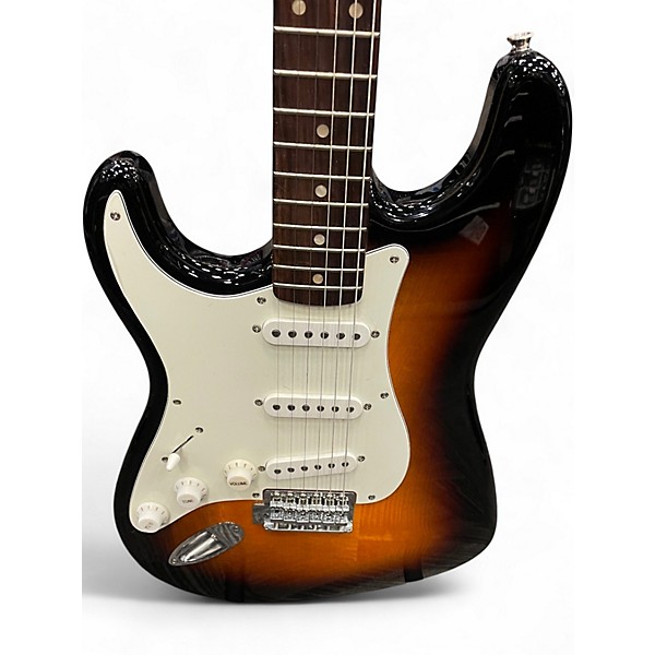 Used Squier Affinity Stratocaster Left Handed Sunburst Electric Guitar