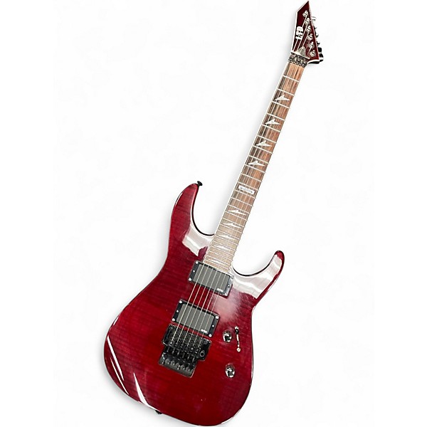Used ESP LTD M300FM Crimson Red Trans Solid Body Electric Guitar