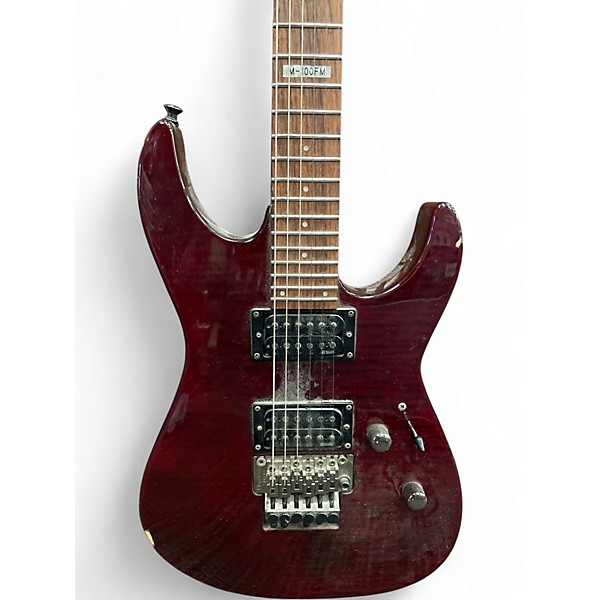 Used ESP LTD M100FM Burgundy Solid Body Electric Guitar