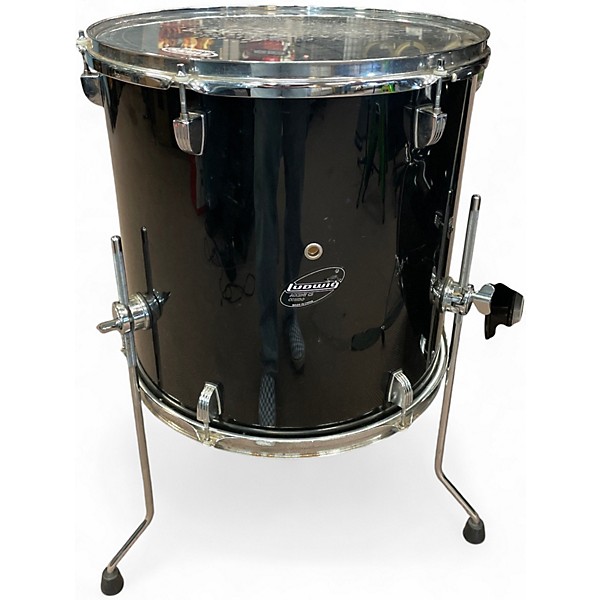 Used Ludwig 4 Piece Accent CS Combo Kit Black Drum Kit