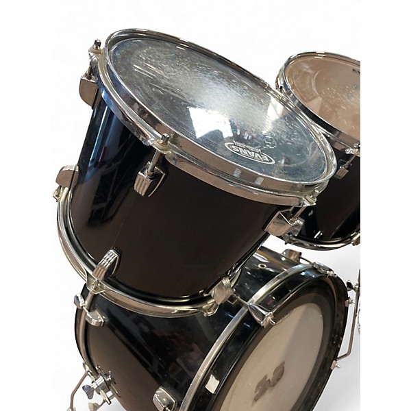 Used Ludwig 4 Piece Accent CS Combo Kit Black Drum Kit
