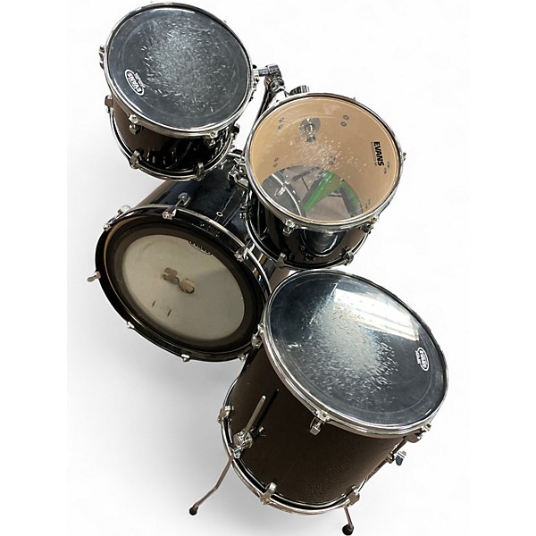 Used Ludwig 4 Piece Accent CS Combo Kit Black Drum Kit