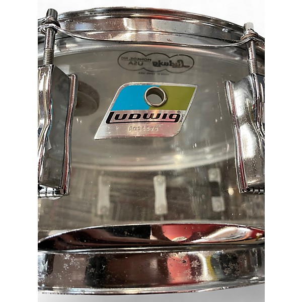 Vintage 1970s Ludwig 14X5.5 Vistalite Snare Clear Drum