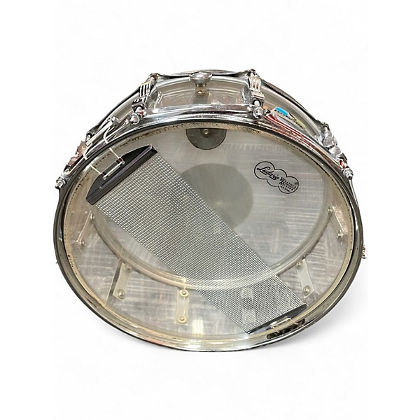 Vintage 1970s Ludwig 14X5.5 Vistalite Snare Clear Drum