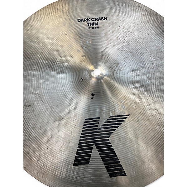 Used Zildjian 17in K Thin Dark Crash Cymbal