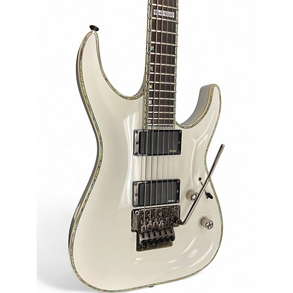 Used ESP MH1000NT Deluxe Arctic White Solid Body Electric Guitar