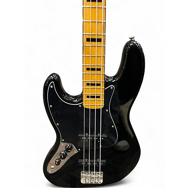 Used Squier Classic Vibe 70s Jazz Bass Black Electric Bass Guitar
