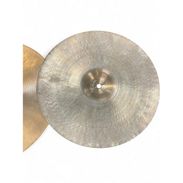Vintage 1960s Zildjian 14in Made in USA Hi-Hat Pair Cymbal
