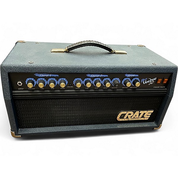 Used Crate BV50H Blue Voodoo 50W Tube Guitar Amp Head