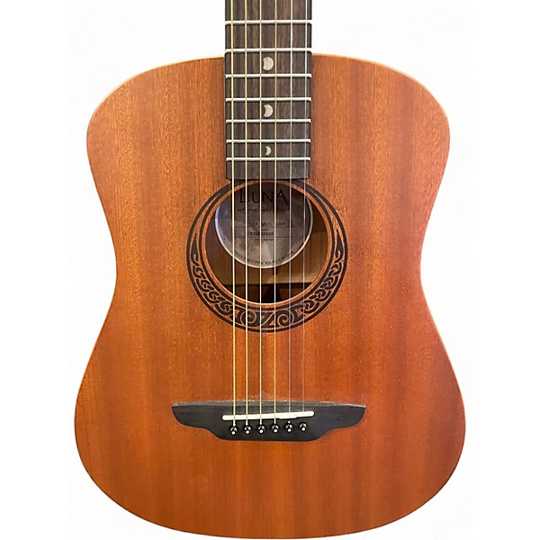 Used Luna Safari Tattoo 3/4 Size Mahogany Acoustic Guitar