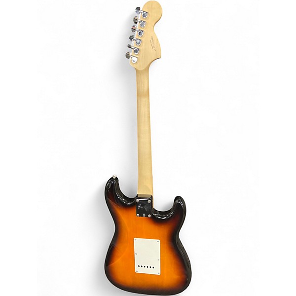 Used Squier Left handed stratocaster 2 Color Sunburst Solid Body Electric Guitar