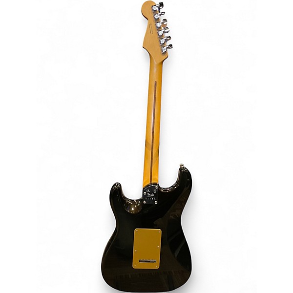 Used Fender American Ultra Stratocaster HSS Black and Gold Solid Body Electric Guitar
