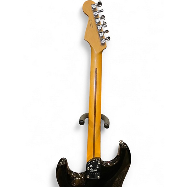 Used Fender American Ultra Stratocaster HSS Black and Gold Solid Body Electric Guitar