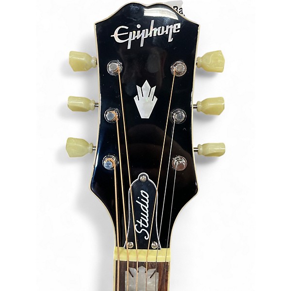 Used Epiphone J-200 Studio  Tobacco Burst Acoustic Electric Guitar