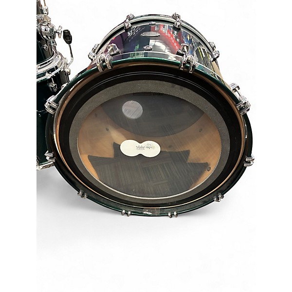 Used Mapex 4 Piece Saturn Evolution Rock Maple Emerald Green Drum Kit