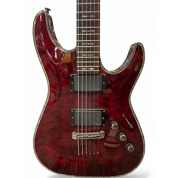 Used Schecter Guitar Research Hellraiser C1 Black Cherry Solid Body Electric Guitar