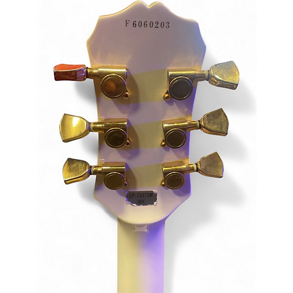 Used Epiphone Les Paul Custom White Solid Body Electric Guitar