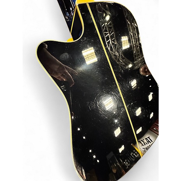 Used Takamine EF341C Black Acoustic Electric Guitar