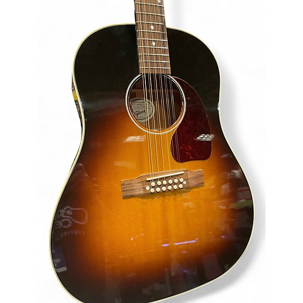 Used Gibson J45 12 String 2 Tone Sunburst 12 String Acoustic Guitar