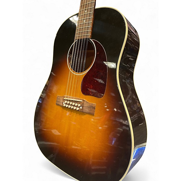 Used Gibson J45 12 String 2 Tone Sunburst 12 String Acoustic Guitar