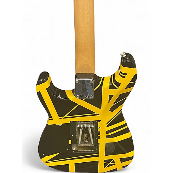 Used EVH Striped Series Black and Yellow Solid Body Electric Guitar