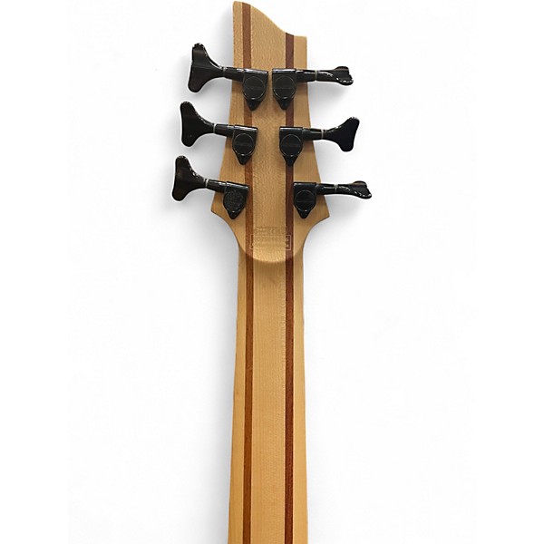 Used Schecter Guitar Research Stiletto Custom 6 String Natural Satin Electric Bass Guitar
